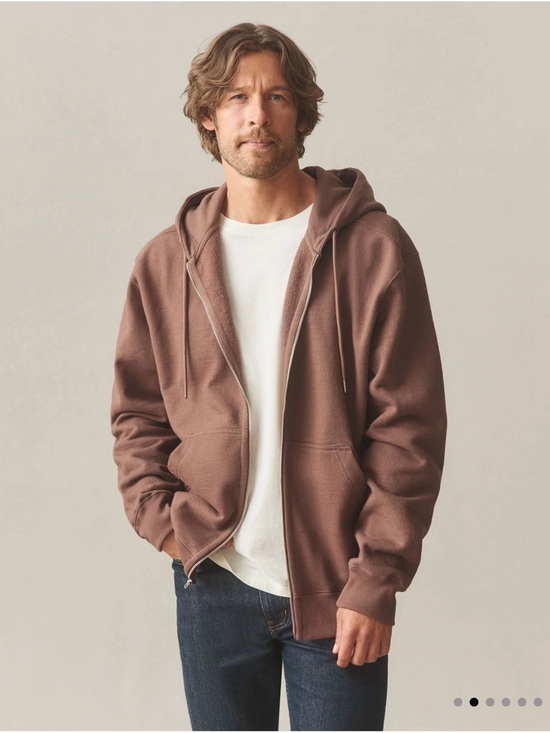 American Giant Other - American Giant Mens Relaxed Classic Full Zip Up Hoodie Sweatshirt brown sz large